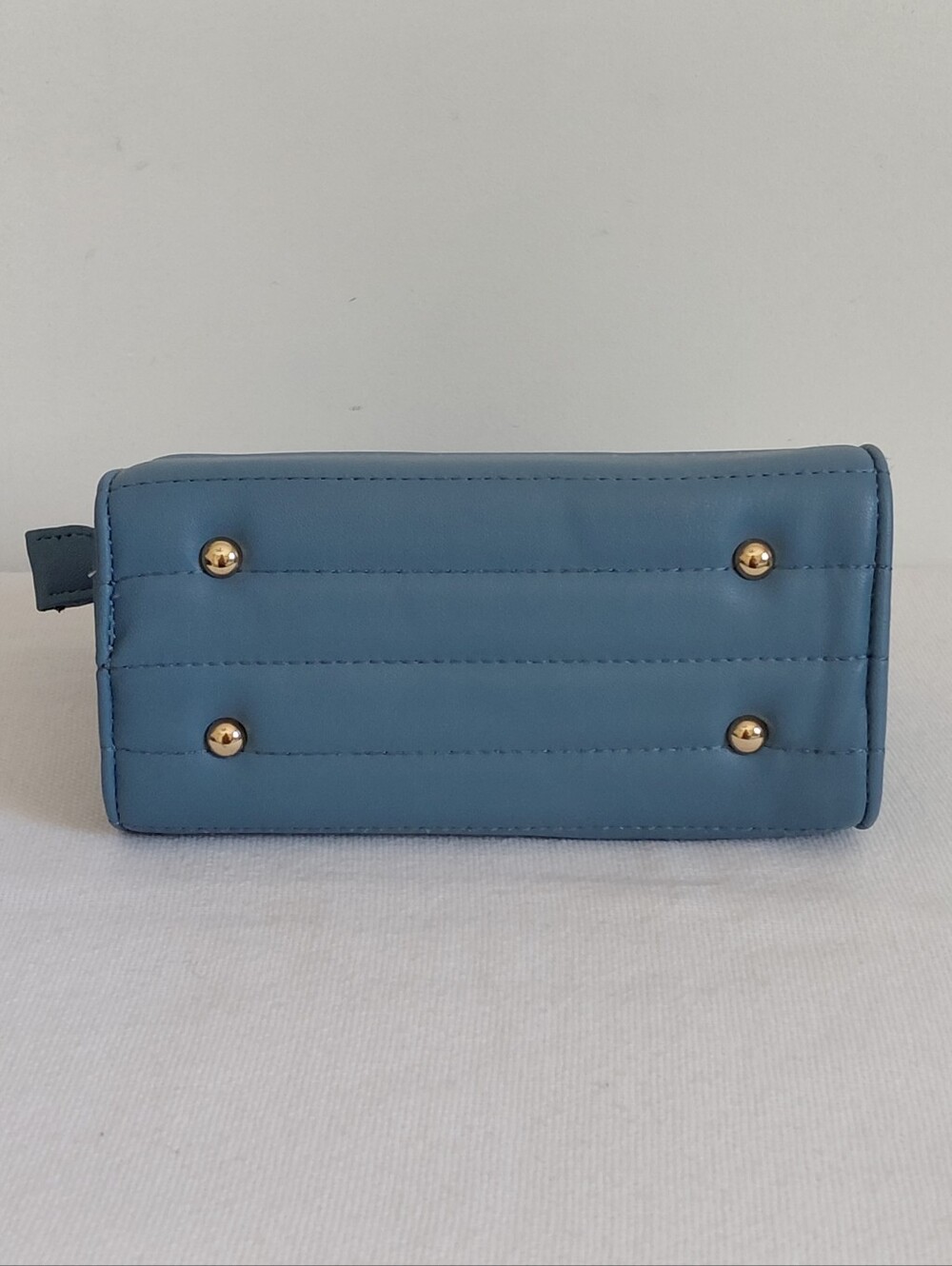 Blue Gold Quilted Mini Handbag Tassels - Picture 5 of 10